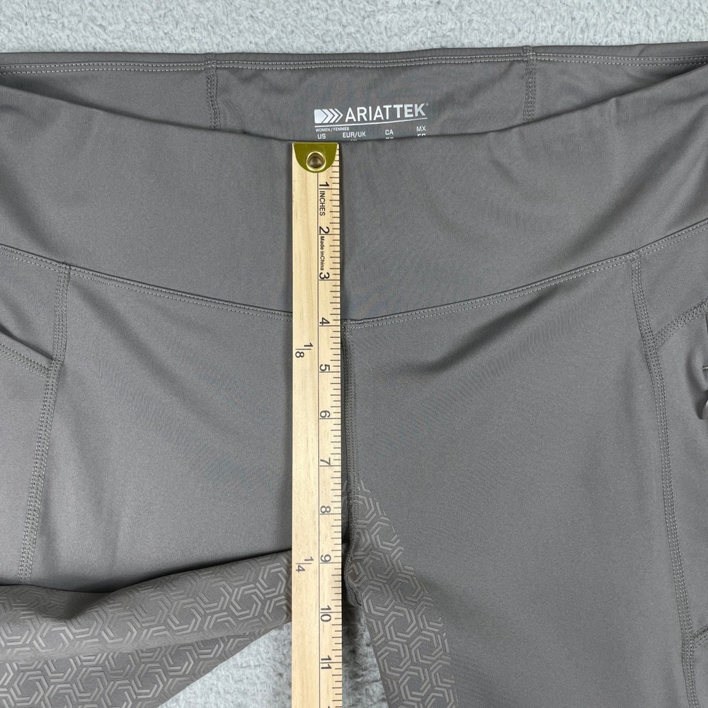 Ariat EOS Full Seat Leggings Womens XL Gray Equestrian Riding Silicone Grip - Picture 10 of 15
